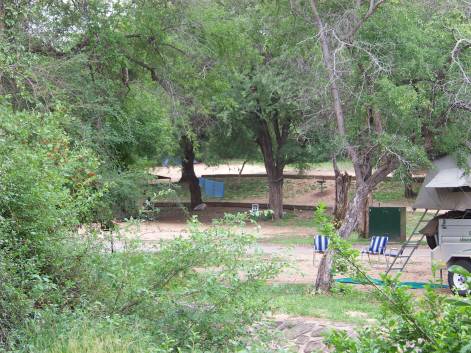 Einige der Zeltstellplätze des Skukuza Restcamp