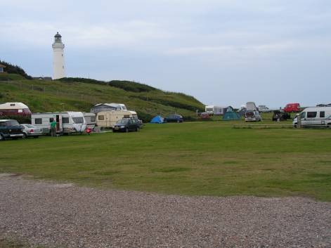 Blick über einen Teil des Hirtshals Camping