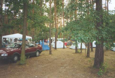 Die Touri-Zeltstellplätze auf dem ZePla am Hölzernen See