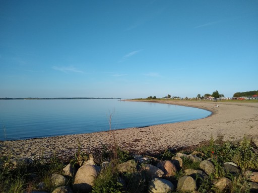 Der Strand am Campingplatz Langballigau