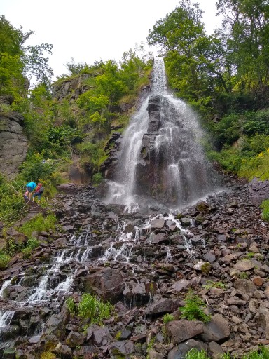 Der Trusetaler Wasserfall nicht weit weg vom Campingplatz Nüßleshof