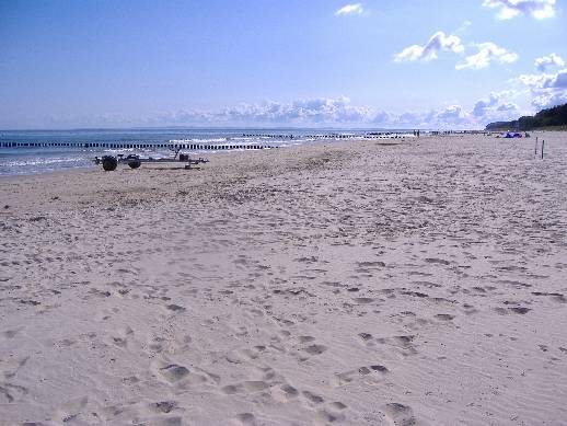 Der tolle Sandstrand direkt am Ückeritzer Naturcampingplatz