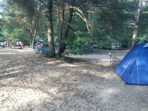 Die Zelzstellplätze am Strand des Ferienpark Üdersee